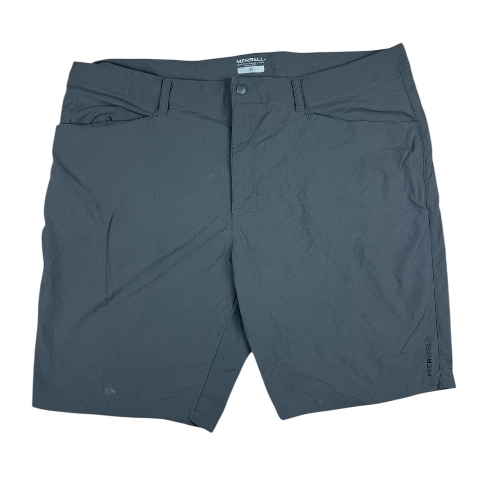 Merrell Shorts Men's 40 Nylon Stretch Hiking Outdoor Gray 9.5” Inseam‎ READ!